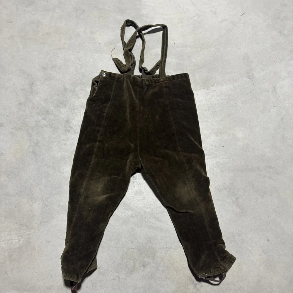 Kids Youth Soft Corduroy Riding Pants 1920s-30s French Workwear Work Wear Pants